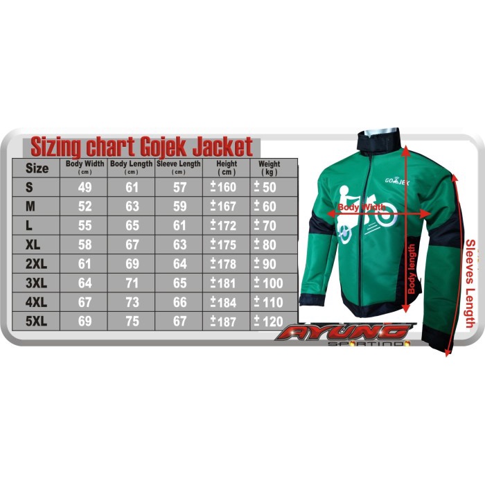 Best Seller Ukuran Besar Jumbo Big Size Jaket Gojek Indonesia 5Xl