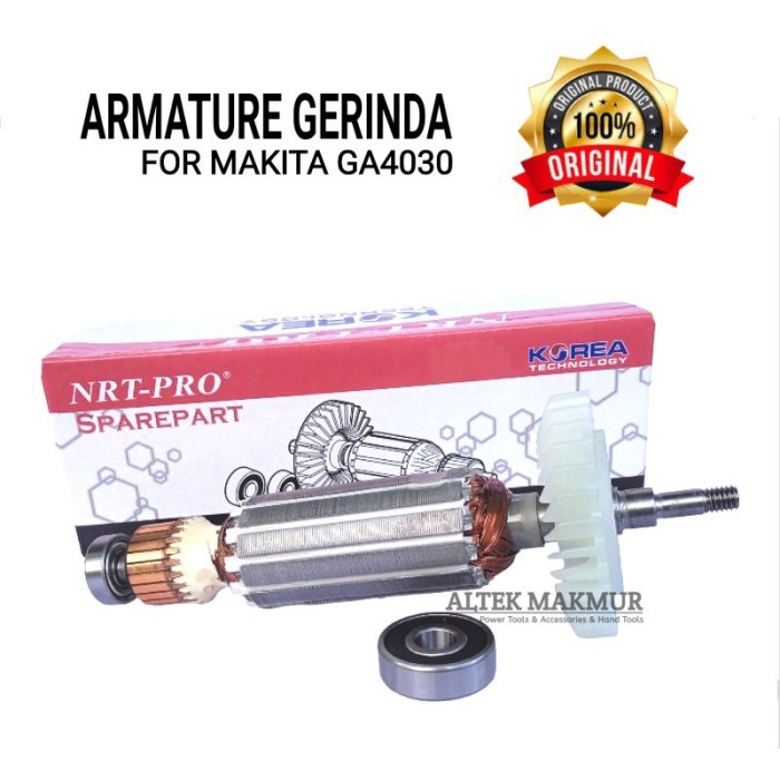 (Good) NRT PRO Armature Mesin Gerinda MAKITA GA4030 / GA 4030 / Angker Dinamo Grenda Grinda MAKITA