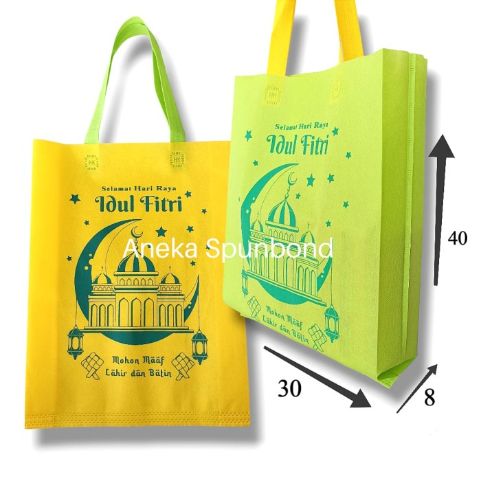 

pernakpernik- Tas GoodieBag Spunbond Edisi lebaran Idul Fitri 30x40 Economis