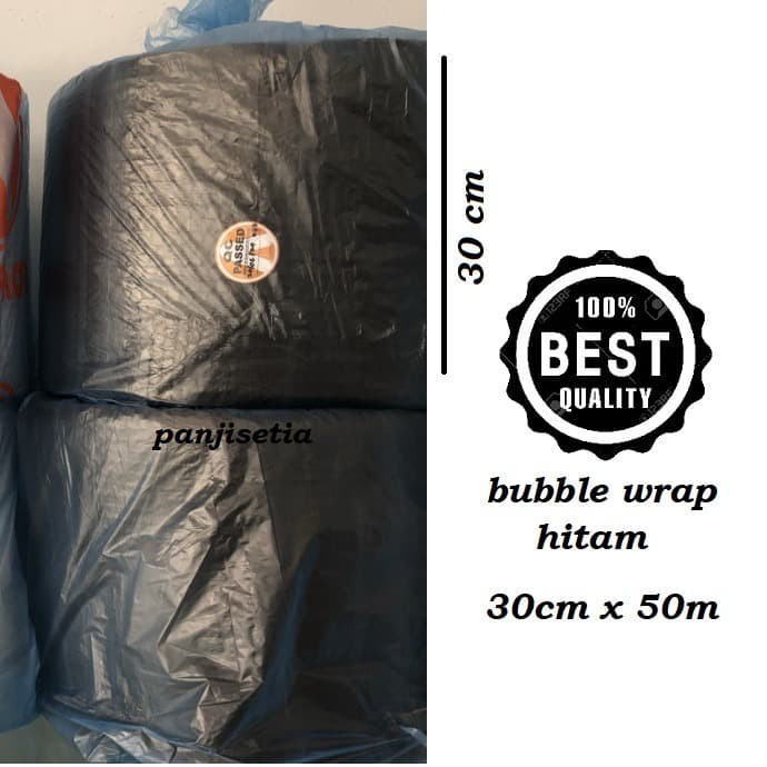 

pernakpernik- Bubble wrap hitam 30cm x 50m plastik bubblewrap bandung roll warp