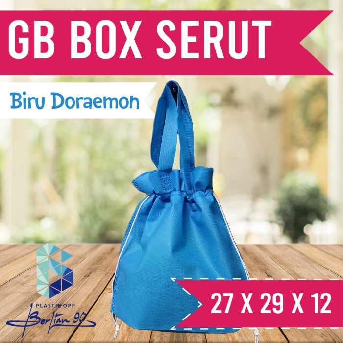 

pernakpernik- Tas Spunbond Serut Tebal 27x29x12 cm Goodie Bag Kantong Kotak Nasi