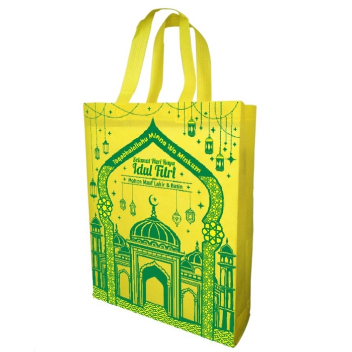 

pernakpernik- 12 pcs tas goodiebag spunbond edisi motif lebaran 30 x 40 x 8