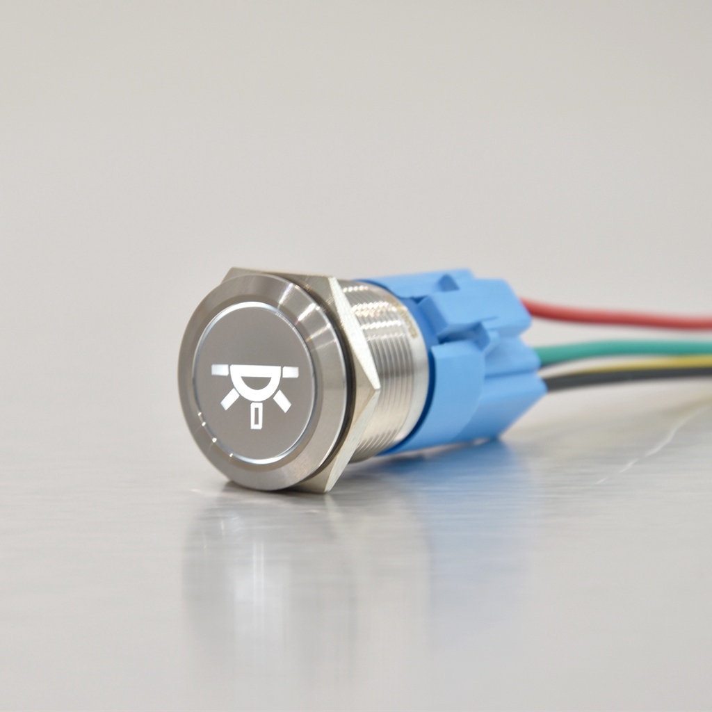 SALE ABILKEEN Customized Cabin Light Illuminate Metal Push Button 22MM Flat Head Push Button Switch 