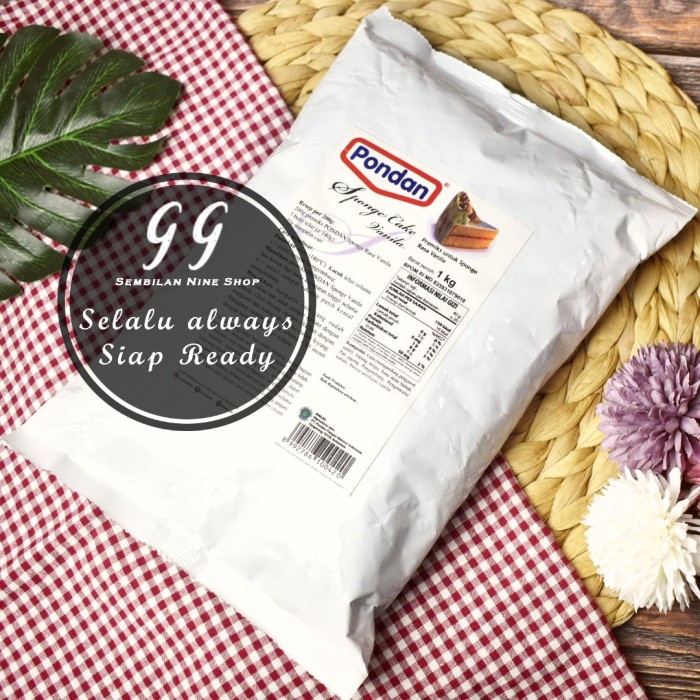 

PONDAN SPONGE Cake VANILLA 1KG Tepung Premix Premiks Vanila Kue Spons