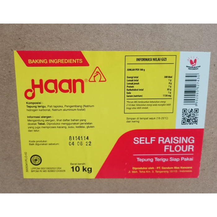 

HAAN SELF RAISING FLOUR REPACK 1KG