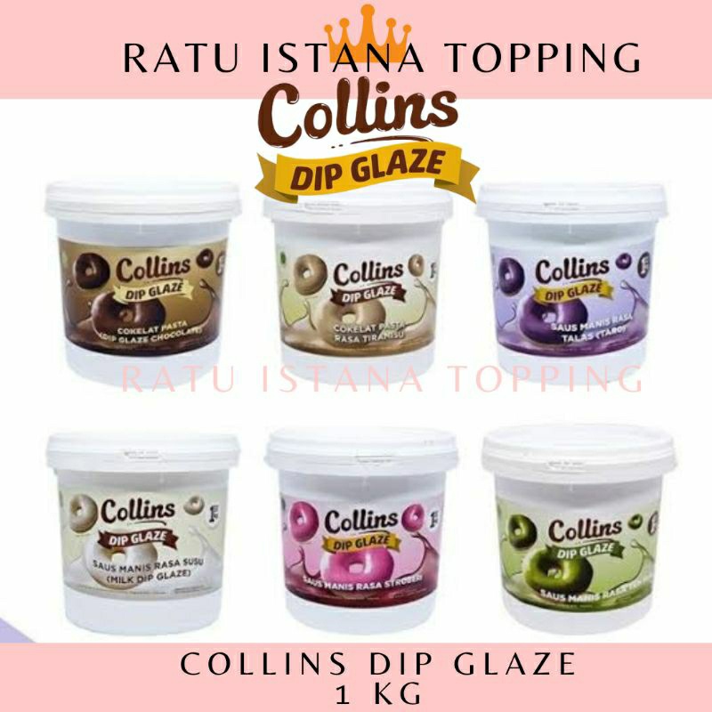 

HJ COLLINS DIP GLAZE/COKELAT PASTA (1 KG)-DIPPING CHOCOLATE 1 KG HALAL-SAUS COKLAT-TOPPING DONAT