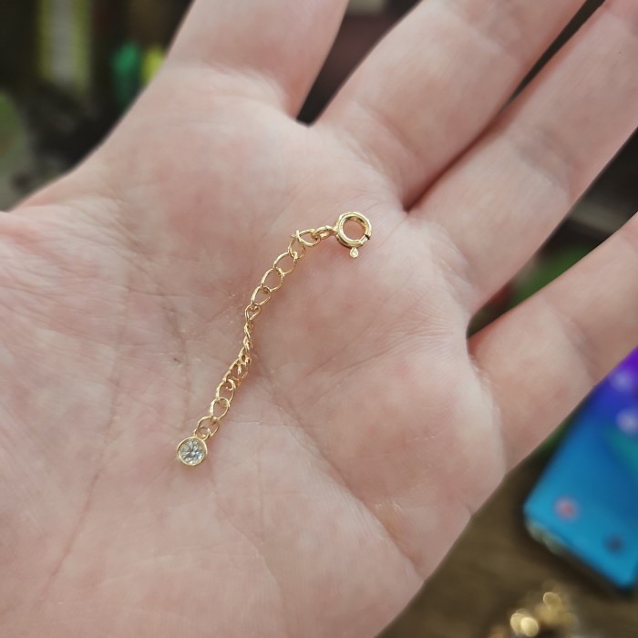 Extension kalung extension gelang nori rantai emas asli 700 70% 22