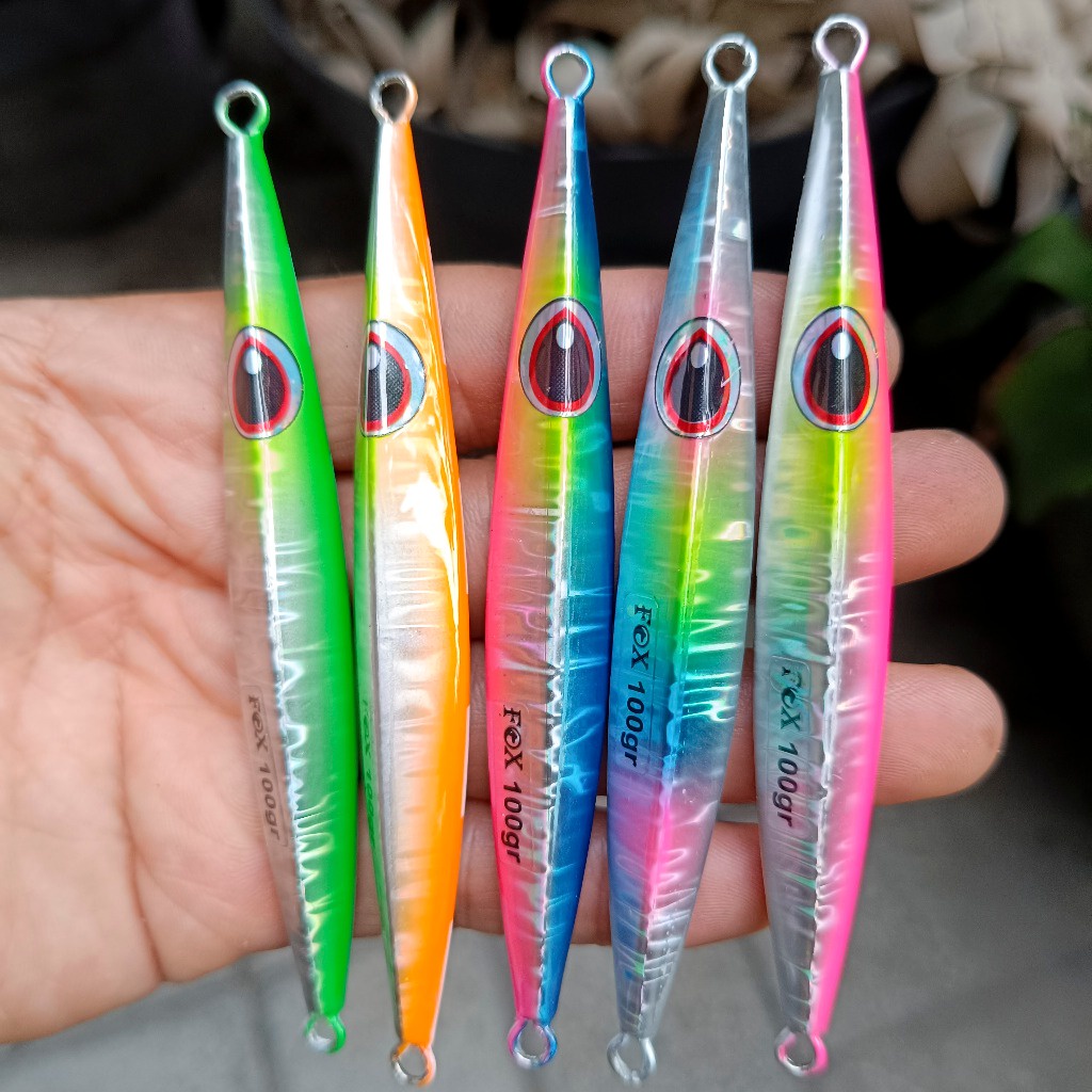 {{ Lure Metal Jig Tokayo Copy 100 Gram Glow - Umpan Pancing Jigging Ready }}