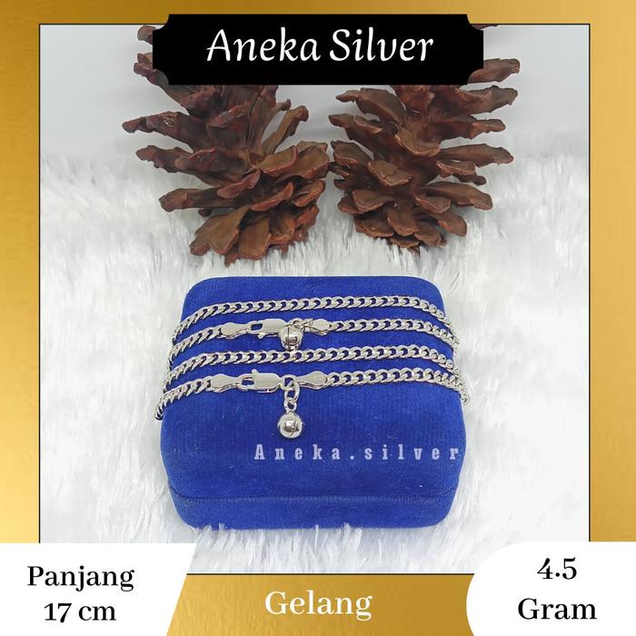 Gelang Sisik Naga Silver, Perak 925