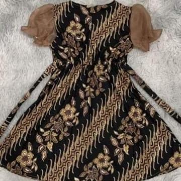 Dress Batik Anak Mahalini/ Dress Anak Perempuan / Kids Dress / Gaun Anak Cewek / Baju Anak Perempuan