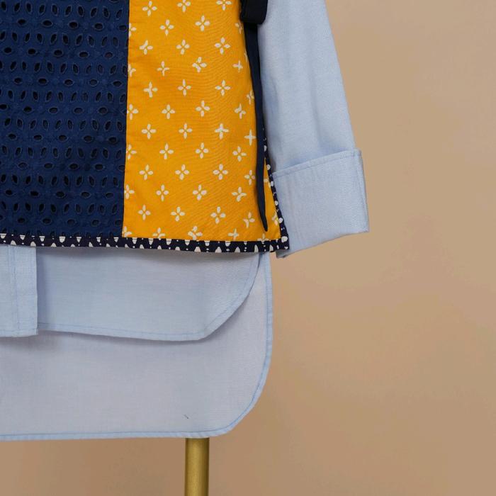 Kemeja Dan Vest ALENA Series Biru Navy