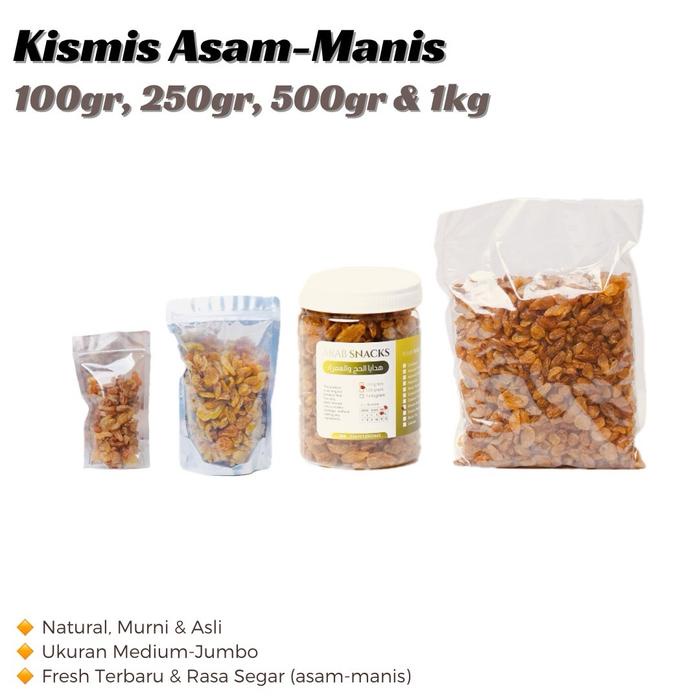 

Kismis Asam Manis 1Kg Manis Mutiara Zabib Asem Amis Golden Raisins Buah Anggur Kering Dried Fruit