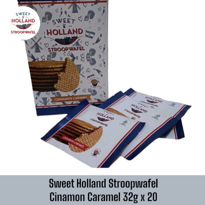 

Stroopwafel Sweet Holland Cinnamon Caramel 32G Isi 20Pcs