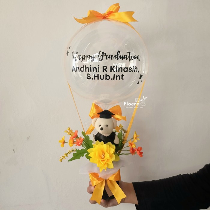 BUKET BALON BUNGA MINI MURAH BUNGA WISUDA ULANG TAHUN