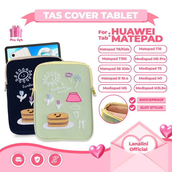 Jt Top Sleeve Case Huawei Matepad T8 T8Kids T5 Mediapad M1 M3 Lite M5 Pro T10 9.7 T10S 10.1 10.8