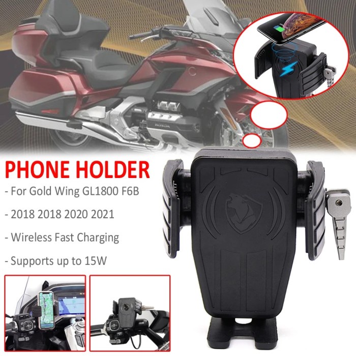 Gold Wing Motorcycle GPS Phone Holder Wireless Charging Navigation