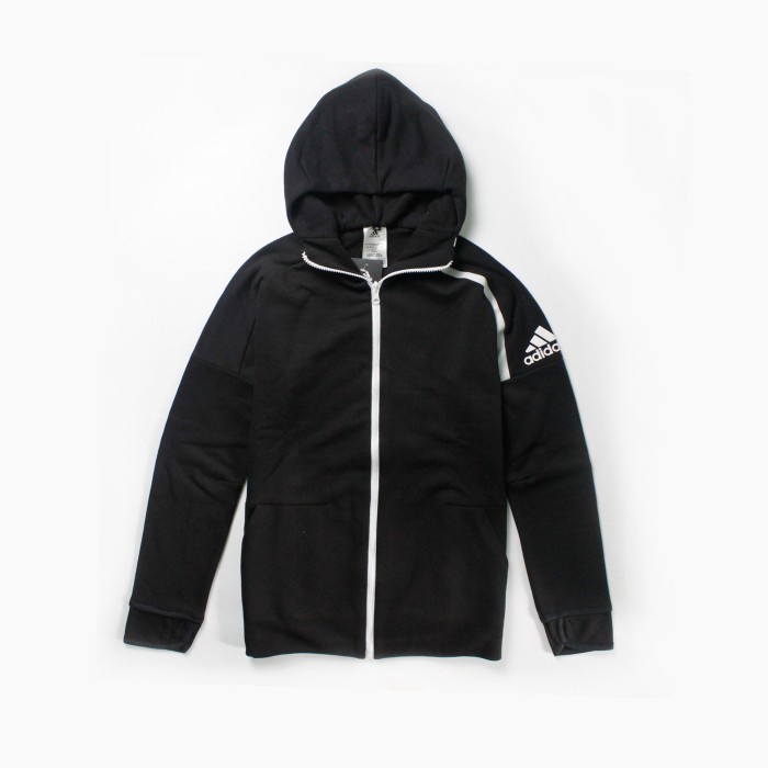 Jaket Hoodie Running Olahraga Pria Adidas Zne 2.0 Black Grade Original Best Quality