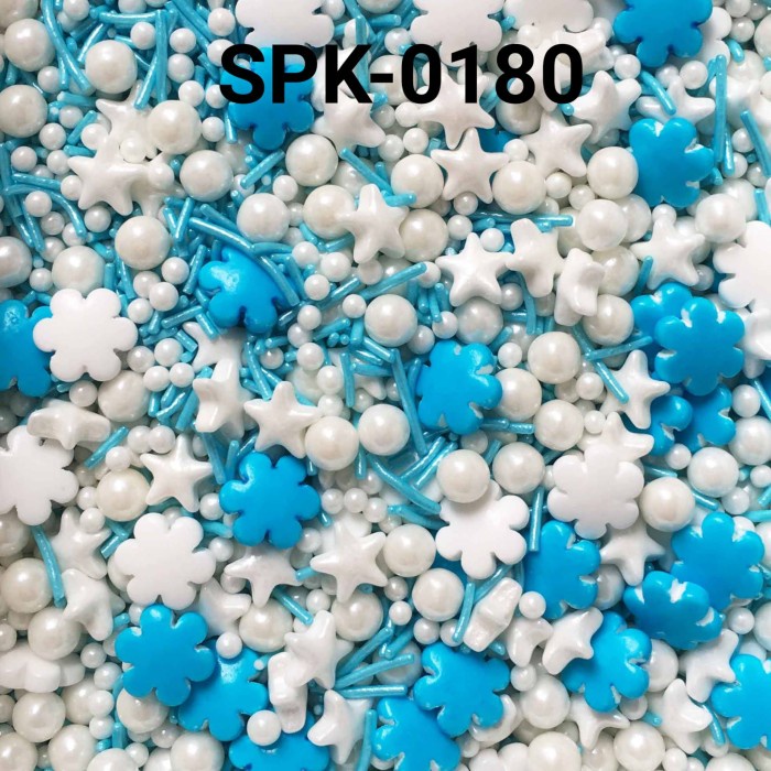 

Sale Terbatas Spk-0180 Sprinkles Sprinkle Springkel 1Kg 1 Kilo Mix Putih Biru Aman