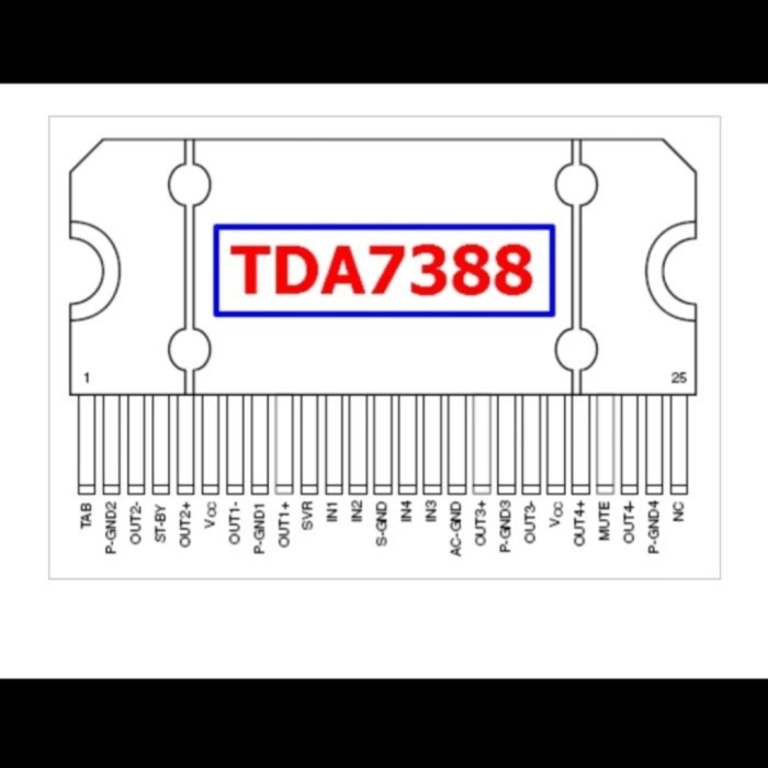 (Good) ic tda 7388 tda7388 ic suara tape mobil