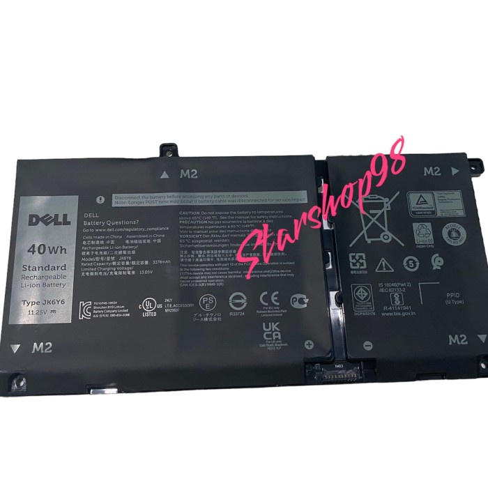 BATERAI BATTERY DELL LATITUDE 3410 3510 JK6Y6 ORIGINAL BERKUALITAS