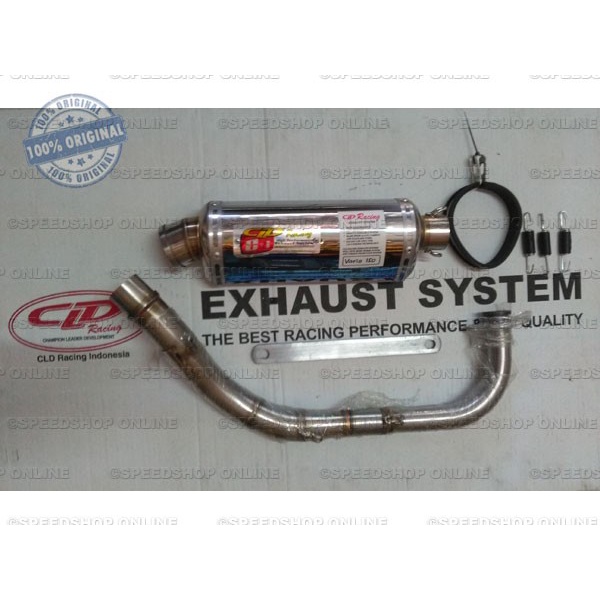 Knalpot Cld Vario 150Fi Type C1 Silencer Tri-Oval Half Blue