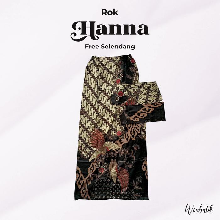 Promo Rok Batik Solo - Rok Span Free Selendang Hanna Bawahan Batik Rok Kebaya Modern Motif