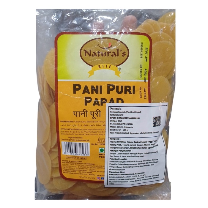 

Dry Pani Puri Indian / Snack Pani Puri India Kering 50 Pcs / 200 Gr Terlaris