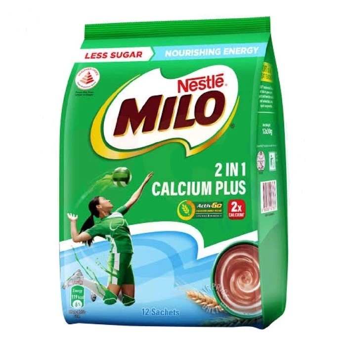 

Milo 2 In 1 Calcium Plus Less Sugar Chocolate Drink 12 X 30 Gram