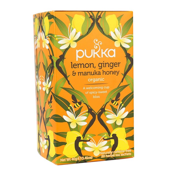 

Pukka Lemon Ginger & Manuka Honey Spicy Sweet Bliss 20 X 2 Gram