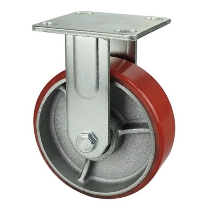 

Roda Caster Troli Trolly Pu Merah 8 Inch Taiwan Heavy Duty Mati 1 Arah