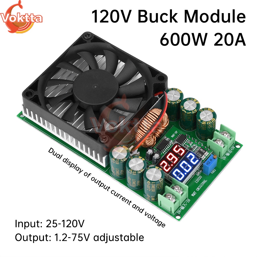 600W DC-DC Adjustable Buck Converter Step Down Module 120V 100V 96V 84V LED Display Driver Voltage R