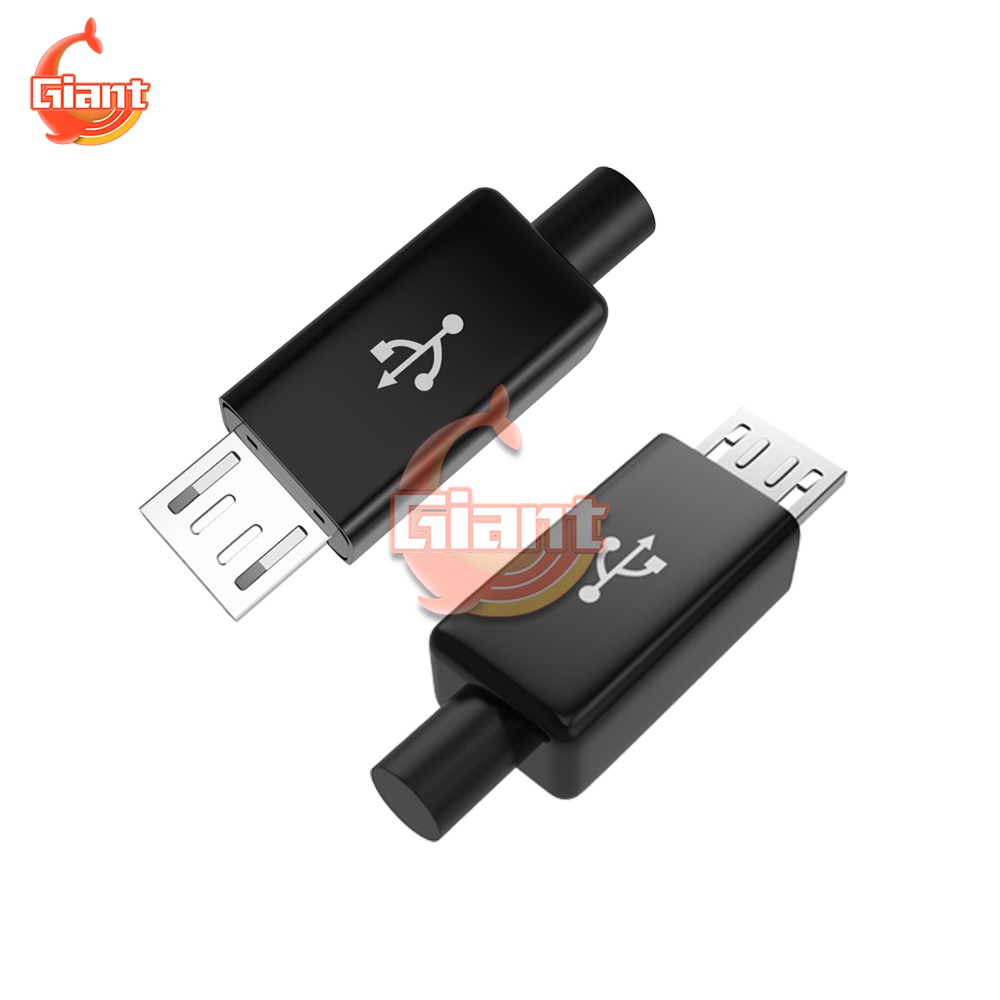 Micro USB Type B Male Plug Connector Micro-USB Repair Replacement Adapter for DIY 4 Pin DIY Date Cab