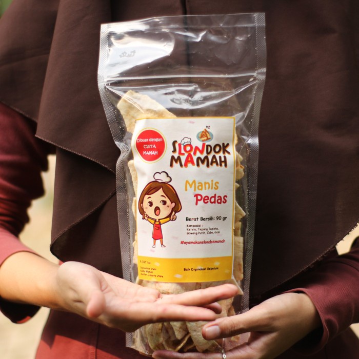 

Keripik Slondok Mamah rasa Manis Pedas