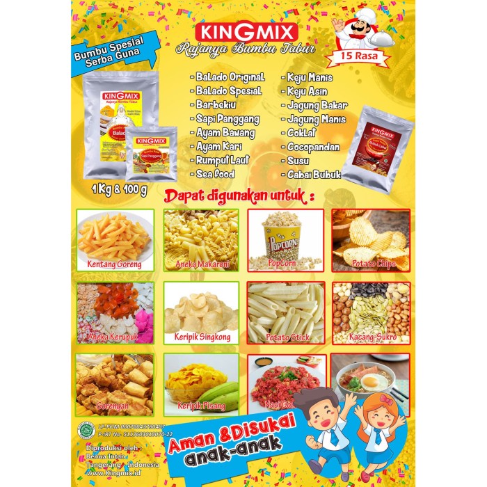 

Bumbu Tabur Rasa Coklat KINGMIX 250gr