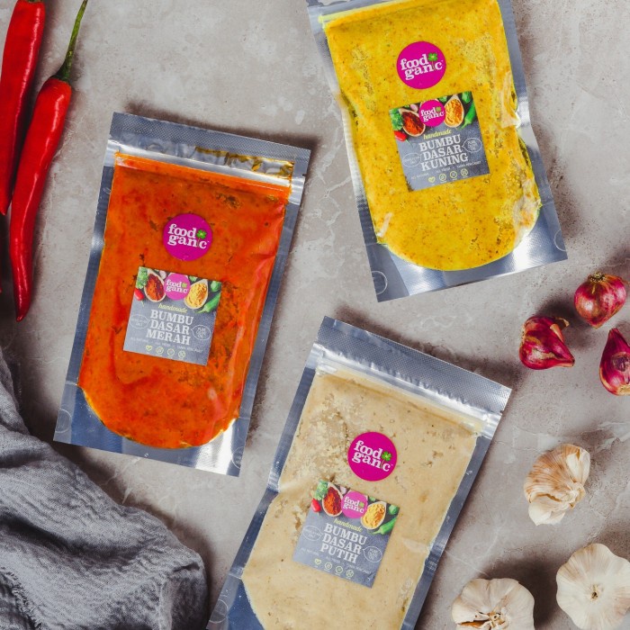 

Bumbu dasar putih, merah, kuning Kemasan Zipper 100 gr