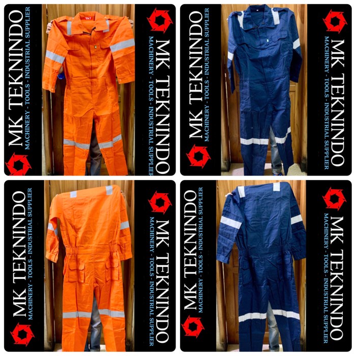 Baju Bengkel Kerja Wearpack Orange Werpak Safety Coverall Proyek