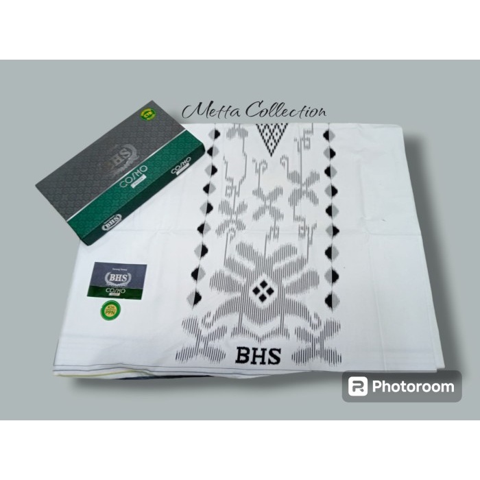 Sarung Bhs Cosmo Silver Putih Polos