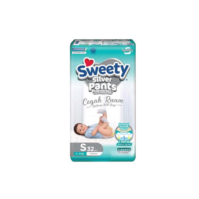 {{ Popok Diapers Bayi Sweety Silver Pants S 36 Bayi Diapers Ruam Ready }}