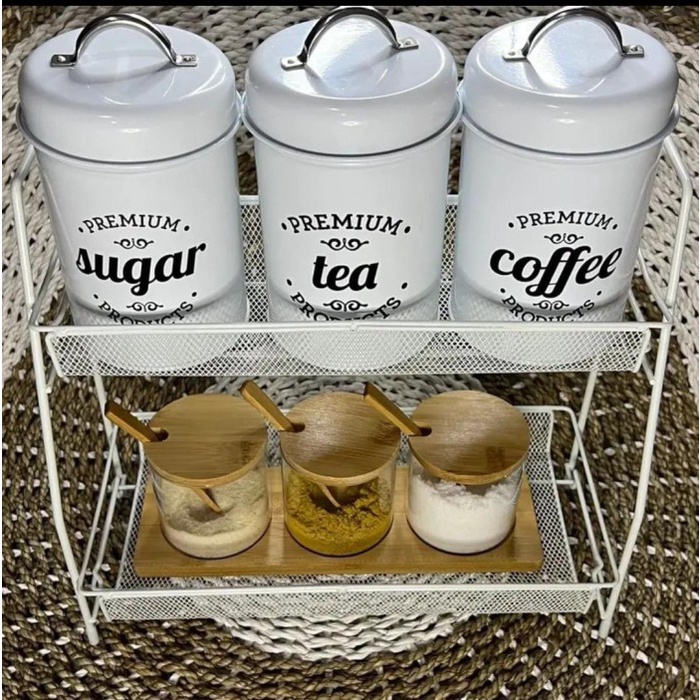 {{ Rak Besi Serbaguna Rak Bumbu Dapu 2 Susun Ready }}