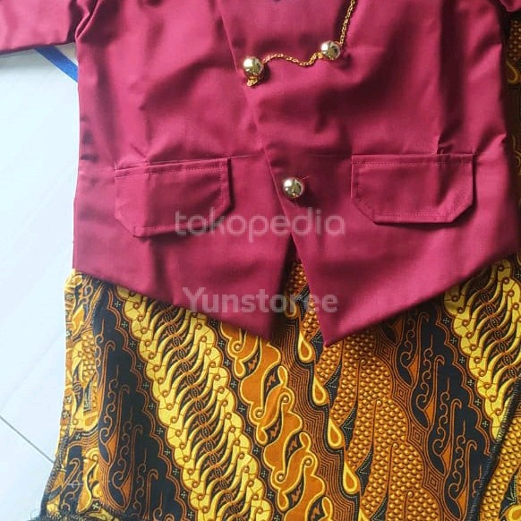 New Setelan Beskap Bayi Dan Anak- Beskap Newborn Surjan & Blangkon High Quality