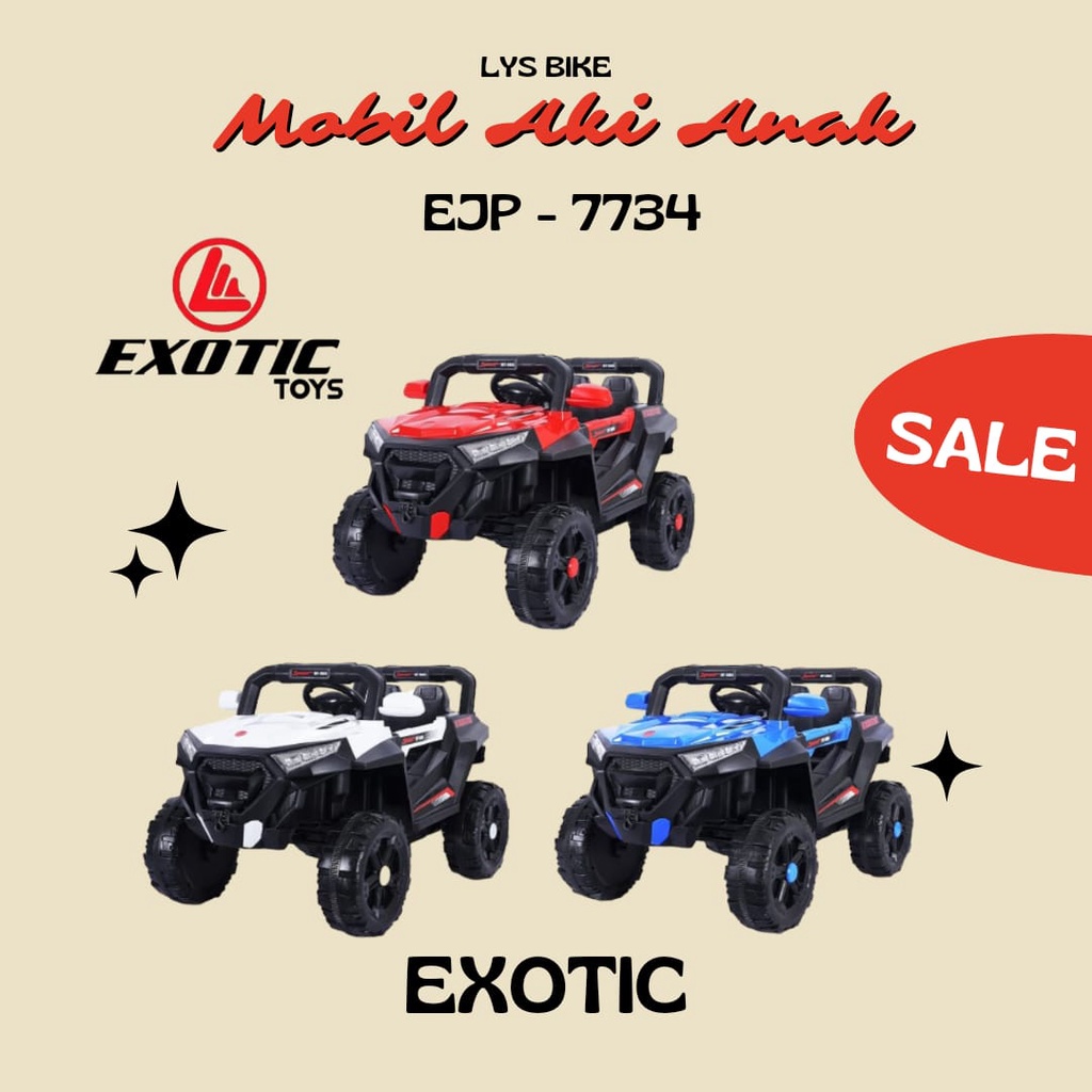 {{ Mobil Aki Anak Jeep Ejp 7734 / Mainan Mobil Mobilan Remot Anak Charge Cas Exotic / Mainan Anak