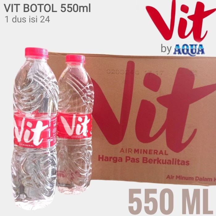 

(BestSeller) Vit air mineral botol 550ml by aqua harga pas berkualitas