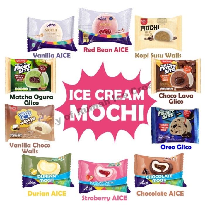 

Paket Ice Cream Mochi AICE - 15pcs