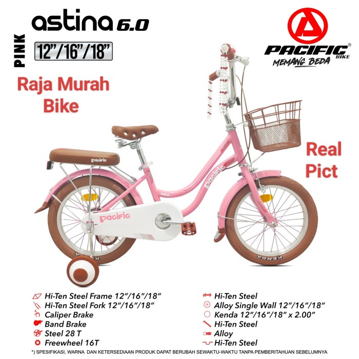 Sepeda Anak Perempuan Mini 18 Inch Pacific Astina 6.0 Sepeda Anak Mini Pacific Astina 6.0 18 Inch