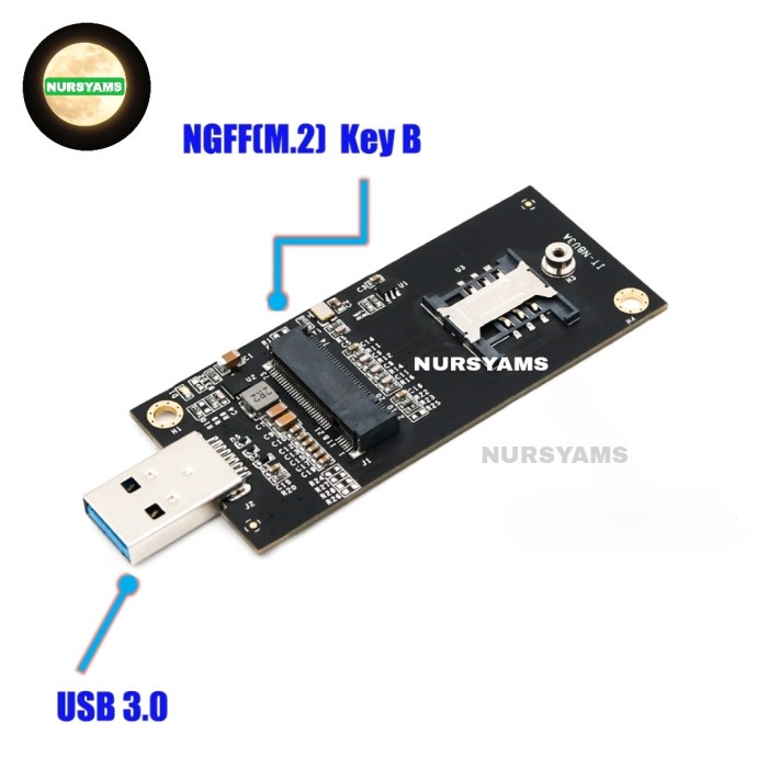 Adapter Ngff M.2 Key B To Usb 3.0 Adapter Modem Rakitan