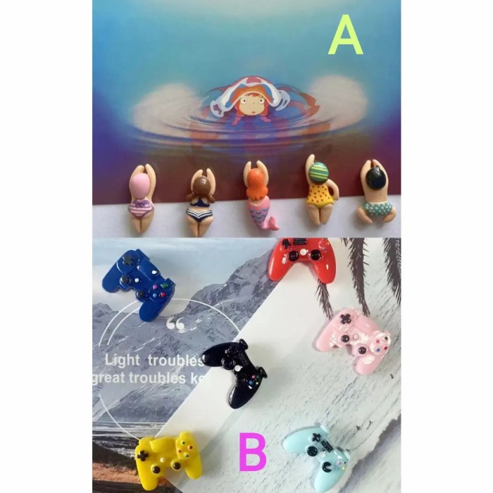 MAGNET TEMPELAN HIASAN KULKAS MINI SET (2PCS) LUCU UNIK SERBAGUNA KODE 1135