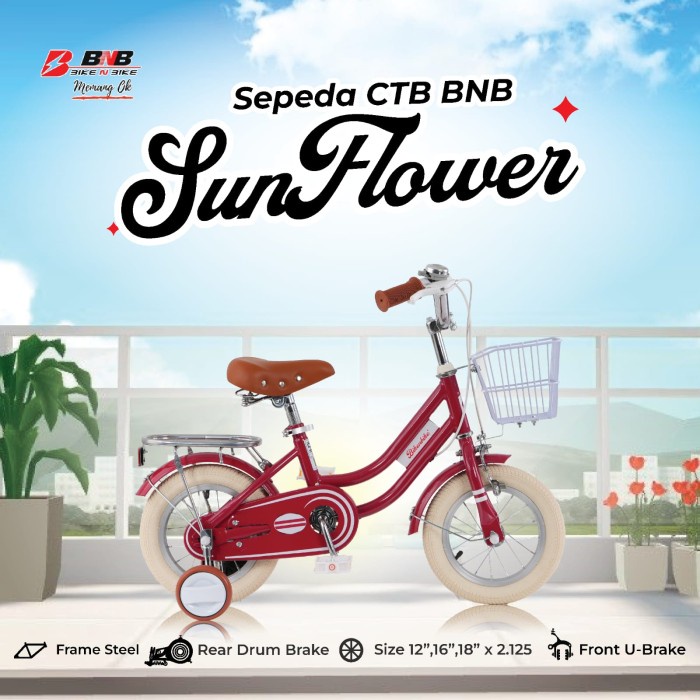 Sepeda Anak BNB 16 inch Sunflower Kode 156