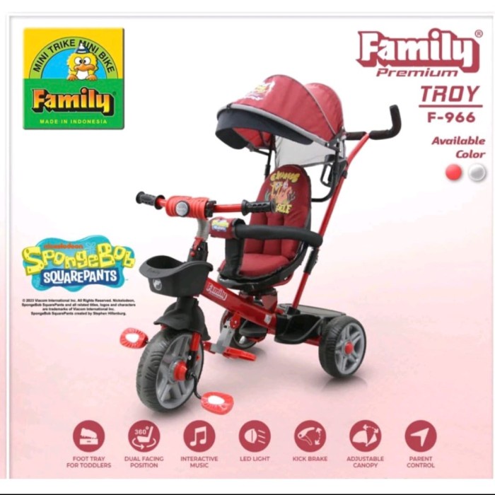 Sepeda Anak Roda Tiga Family F960 Supreme Kode 1372