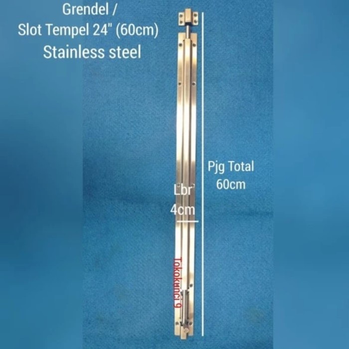 Grendel Tempel/Grendel Pintu/Slot/ Barret Bolt Stainless 24"/Inch/60Cm