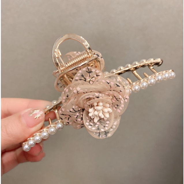 - Jepit Rambut / Jedai / Jepit Rambut Besi Bunga Besar Mutiara Asta